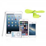 Wholesale iPhone Lighting Portable Cell Phone Mini Electric Cooling Fan (Green)